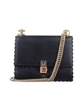 Fendi Black Leather Messenger Bag